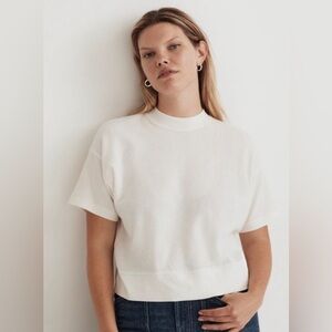 Madewell Women’s Waffle Fishnet Mockneck Tee / LARGE